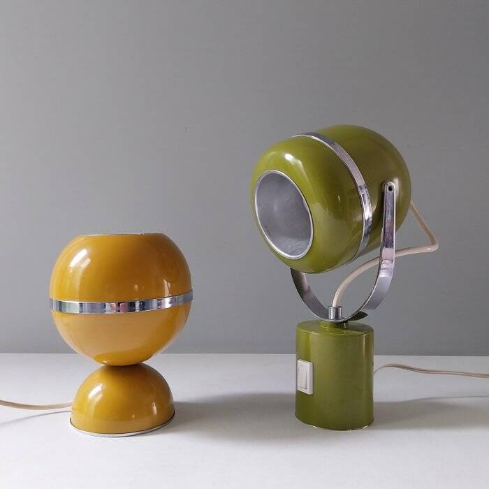 Set of vintage 70s table lamps