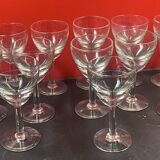Lot 12 anciens verres apéritifs ou à vin en verre - bistrot début 20ème