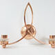 Pair of vintage 1950 copper & glass wall lamps