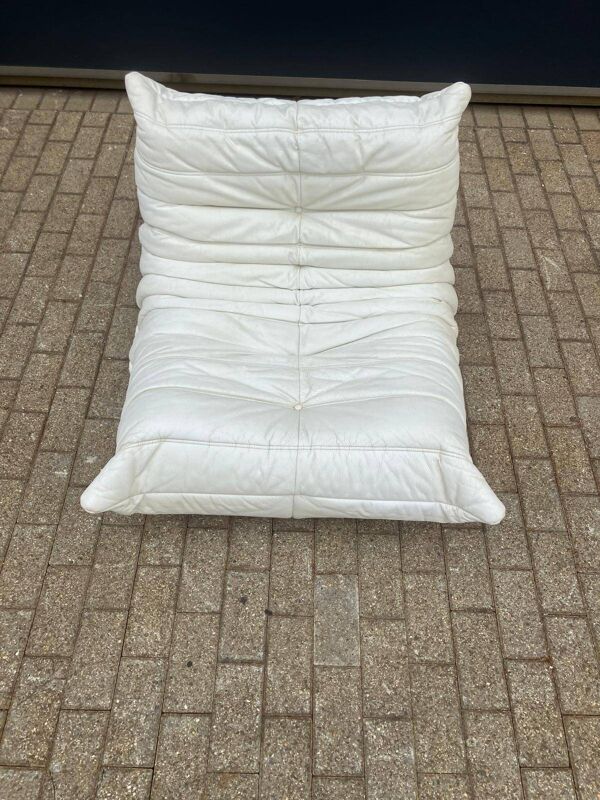 100% authentieke Ligne Roset Togo 1zit licht beige leder ‘87