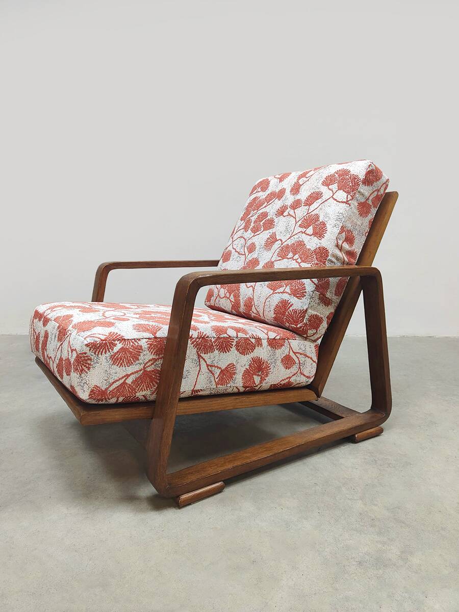 Midcentury adjustable bentwood curved armchair