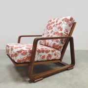 Fauteuil courbé réglable en bois courbé du milieu du siècle
