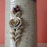 Signed stoneware vase