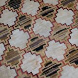 Handmade antique American hooked rug 180cm x 241cm 1880s