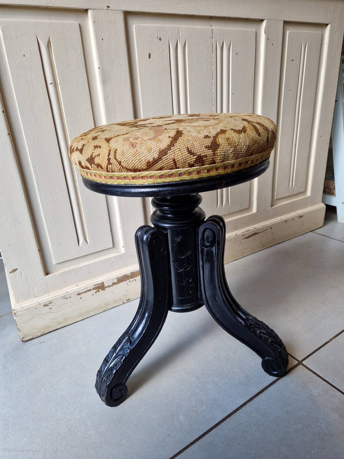 Antique Napoleon III Piano Stool