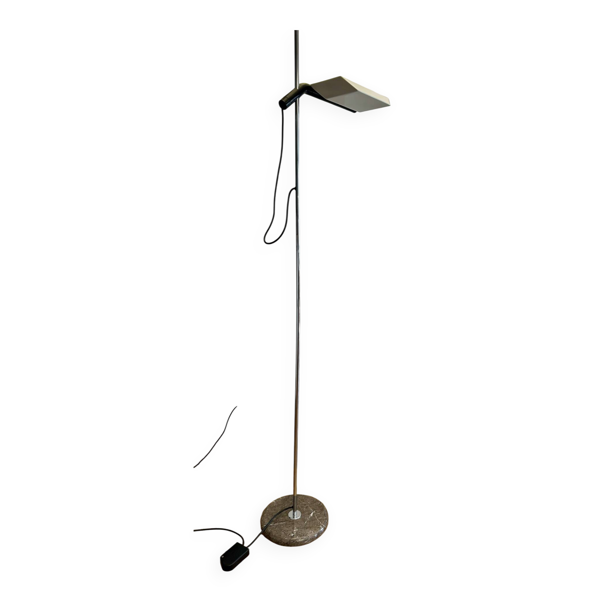 Lampadaire Guzzini "Mattonella", base en marbre Mondrago, 1970