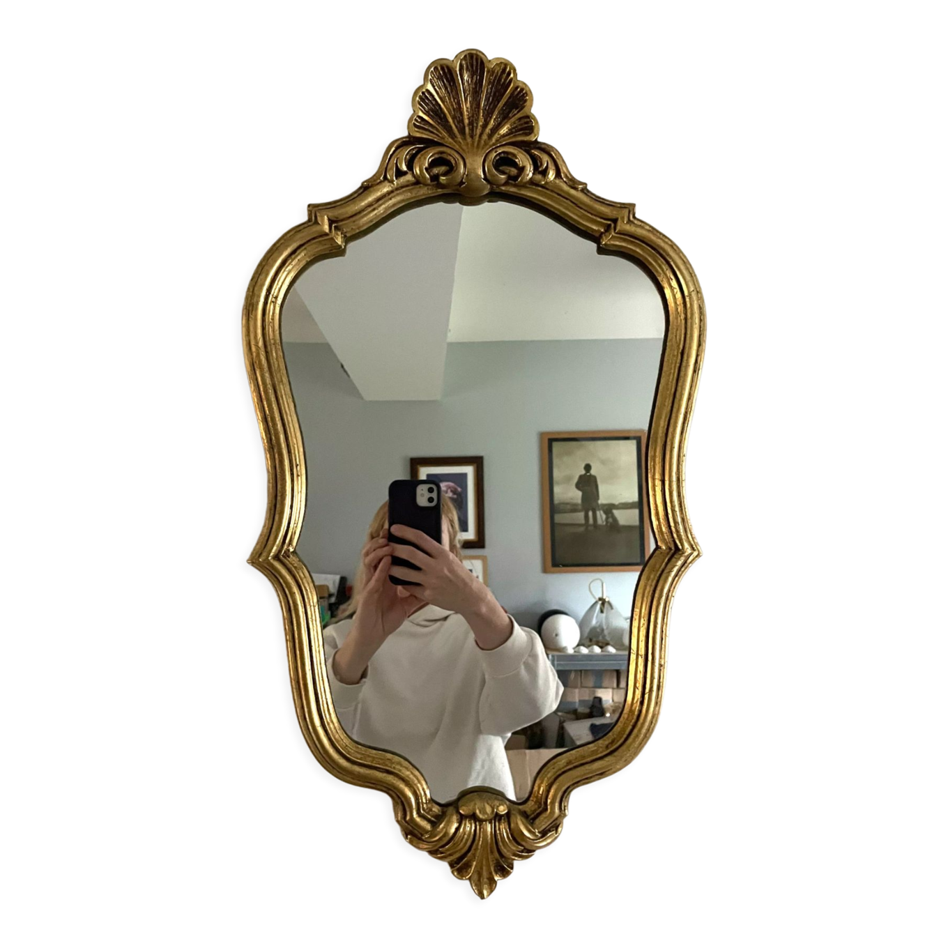 Vintage golden mirror