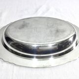 Gallia collection serving dish in silver metal