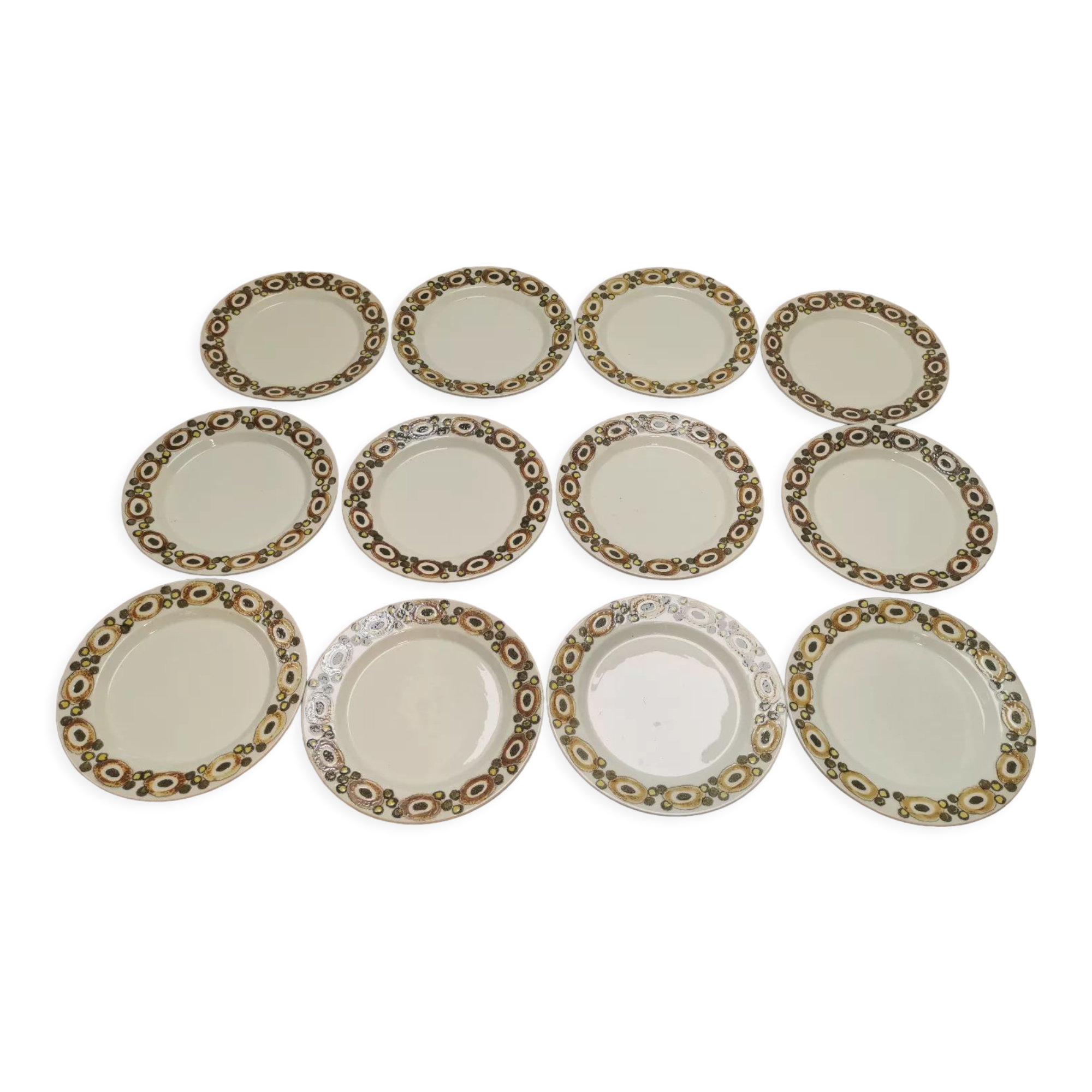 Dessert asiattes vintage set of 12 Royal Coppennagen "nucella"