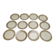 Dessert asiattes vintage set of 12 Royal Coppennagen "nucella"
