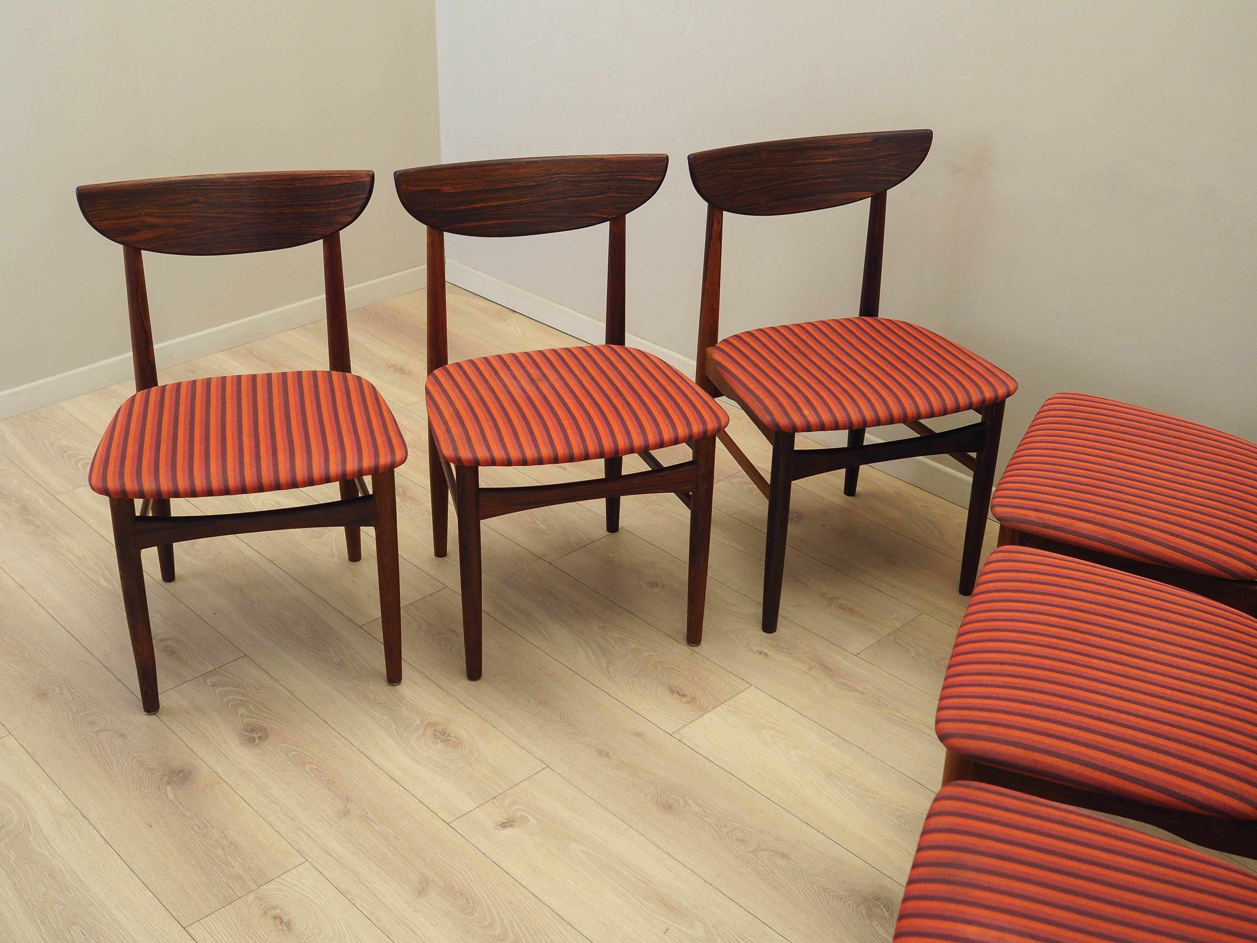Set of six rosewood chairs, Danish design, 1970s, manufacturer: Skovby Møbe