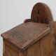 Antique French Oak Wall Salt Box, ca. 1850