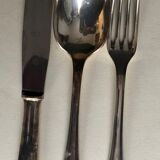 Ménagère Christofle in silver metal model Boréal (132 pieces)