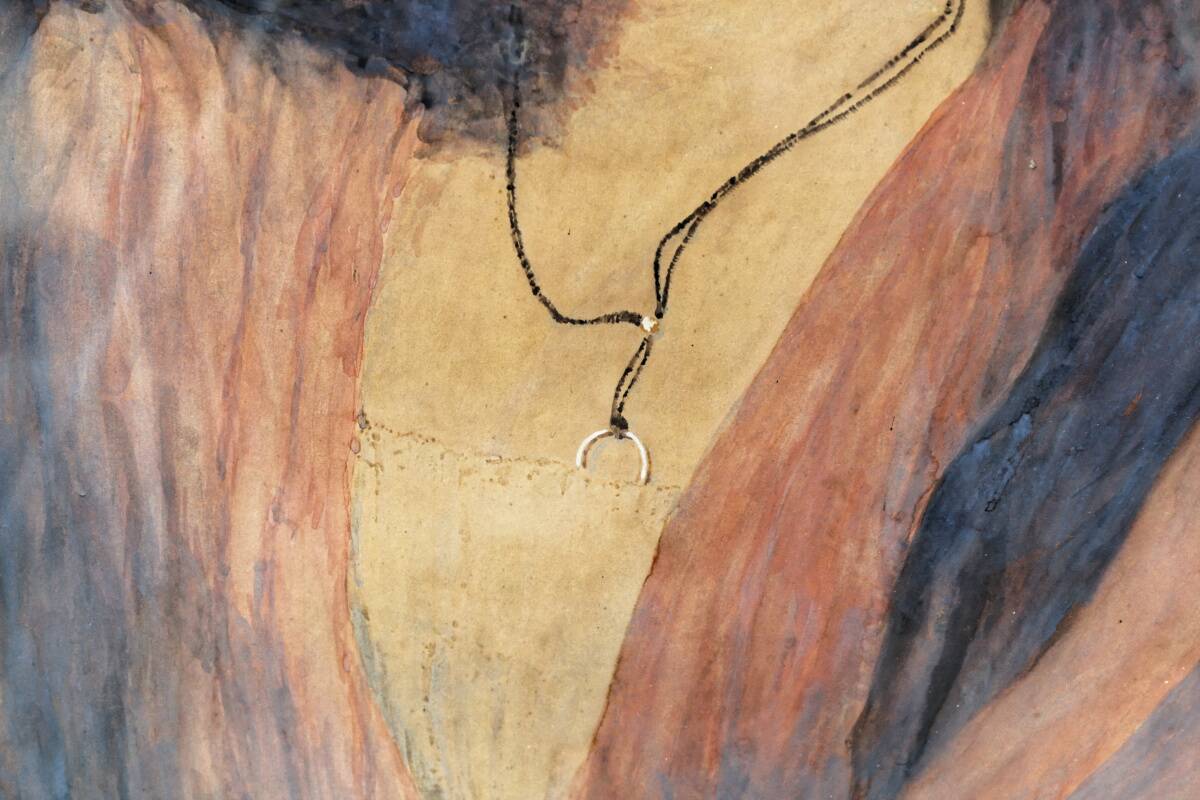 Pastel orientaliste, femme au turban, signé Wolff