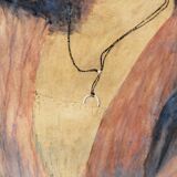 Pastel orientaliste, femme au turban, signé Wolff