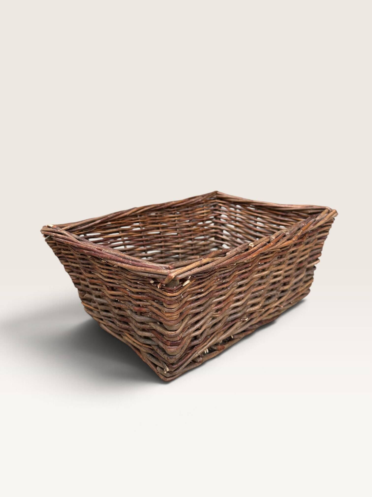 Rectangular wicker basket