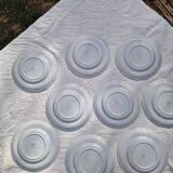 Lot de 9 assiettes plates saint Amand decor poissons