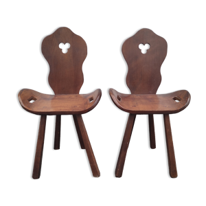 Paire de chaises brutalistes