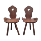 Paire de chaises brutalistes