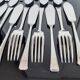 Set of 12 silver plated fish knives and 12 forks