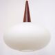 Suspension opaline Louis Kalff pour Philips 1960