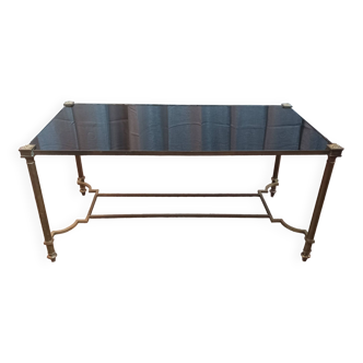 Vintage brass and glass coffee table