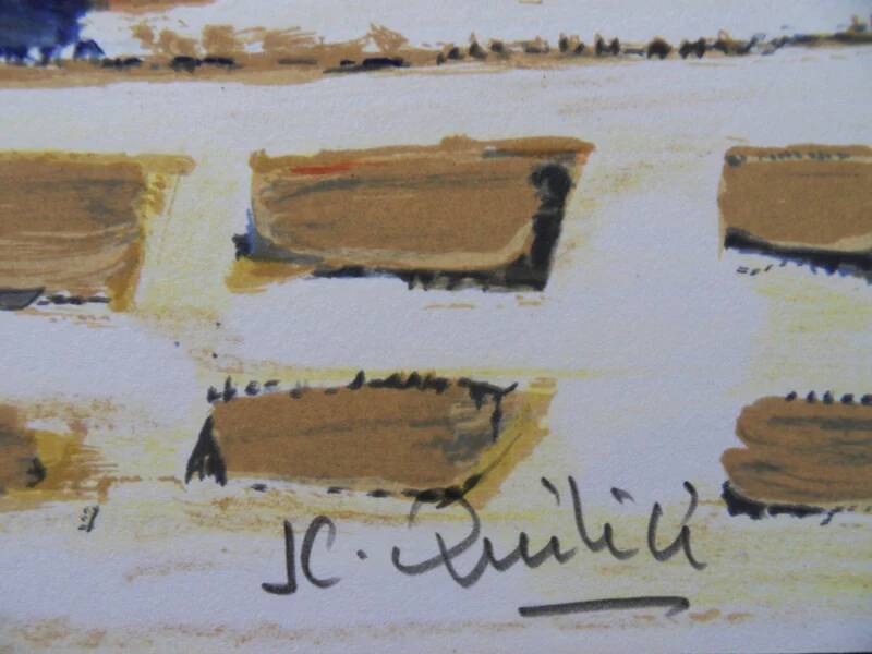 Jean-Claude Quilici: Beauty of Santorini, original signed lithograph
