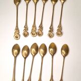 Lot small brass spoons