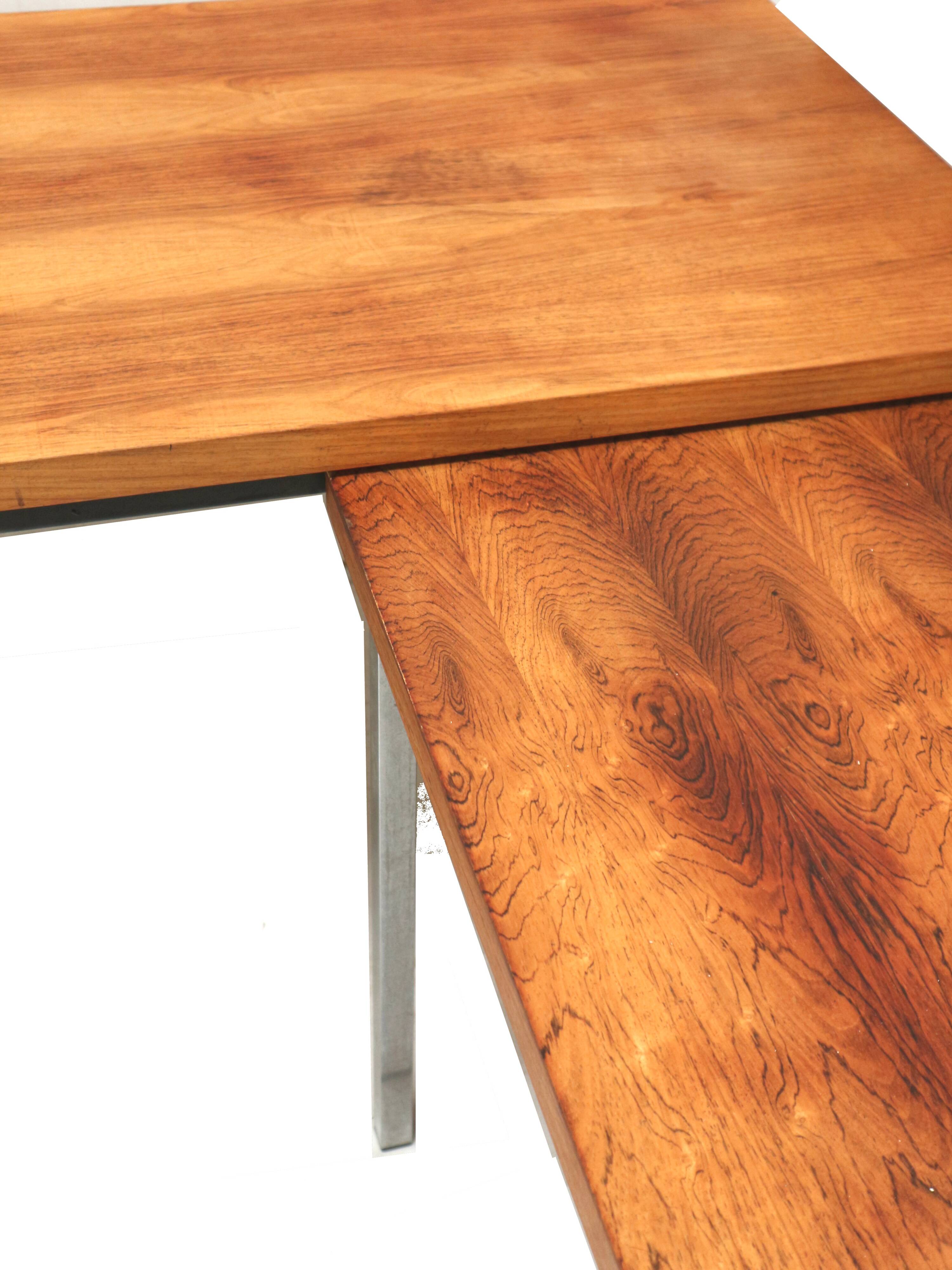 Vintage rosewood corner desk by Nipu made in the 1960s