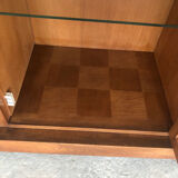 Art deco sideboard with checkered doors and top