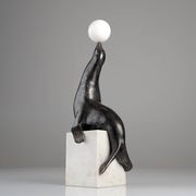 Sculpture de lion de mer Art Déco attribuée à Marcel-André Bouraine, années 1920.