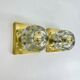 Pair of Peil & Putzler ice cube glass wall lamps, 1970s