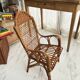 Fauteuil enfant rotin dossier haut