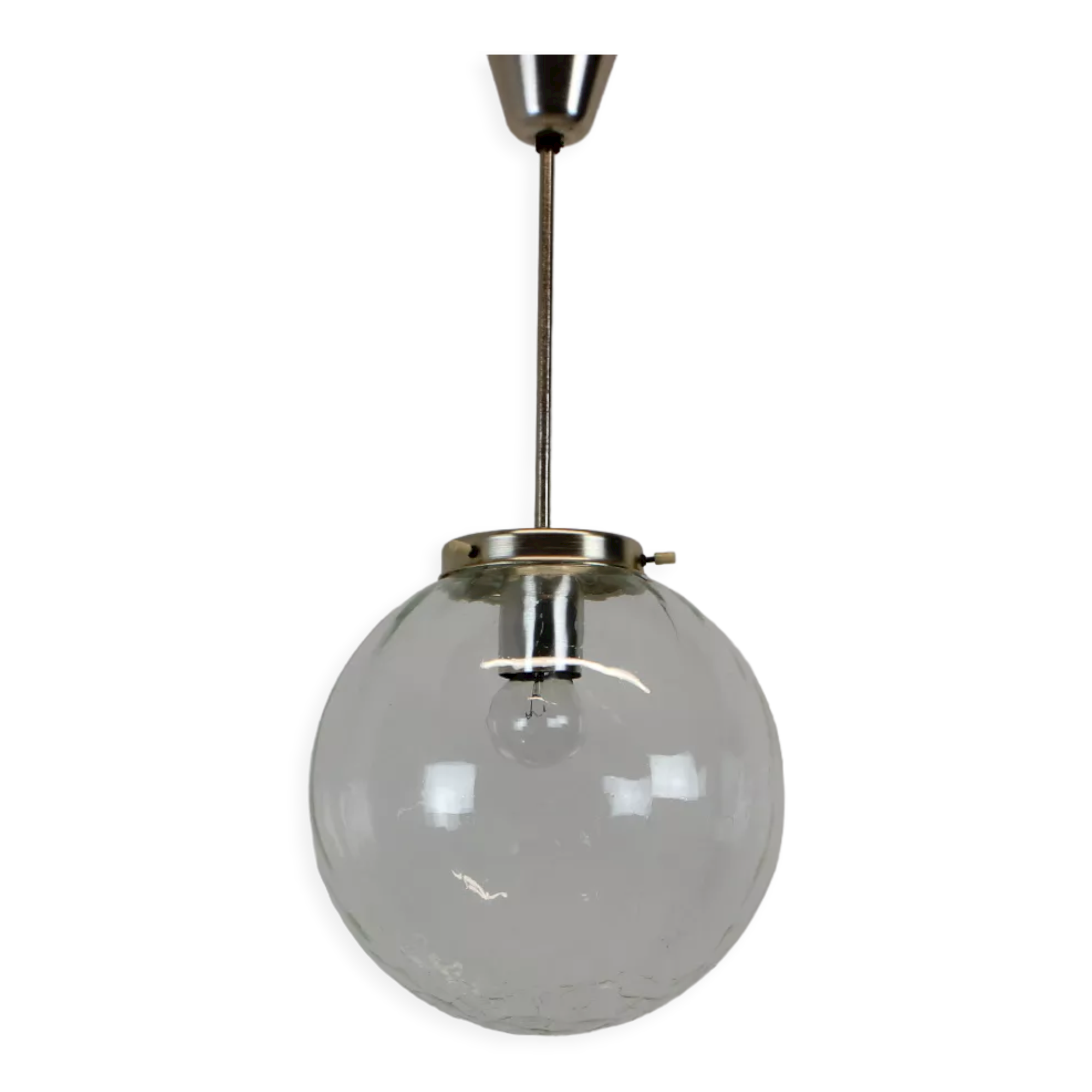 Mid-century glass pendant Czechoslovakia, 1970's