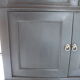 Buffet 2 portes noir et bois relooké