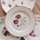 4 mismatched vintage floral earthenware dessert plates – Lot Rosie
