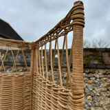 Vintage 1960s woven wicker screen