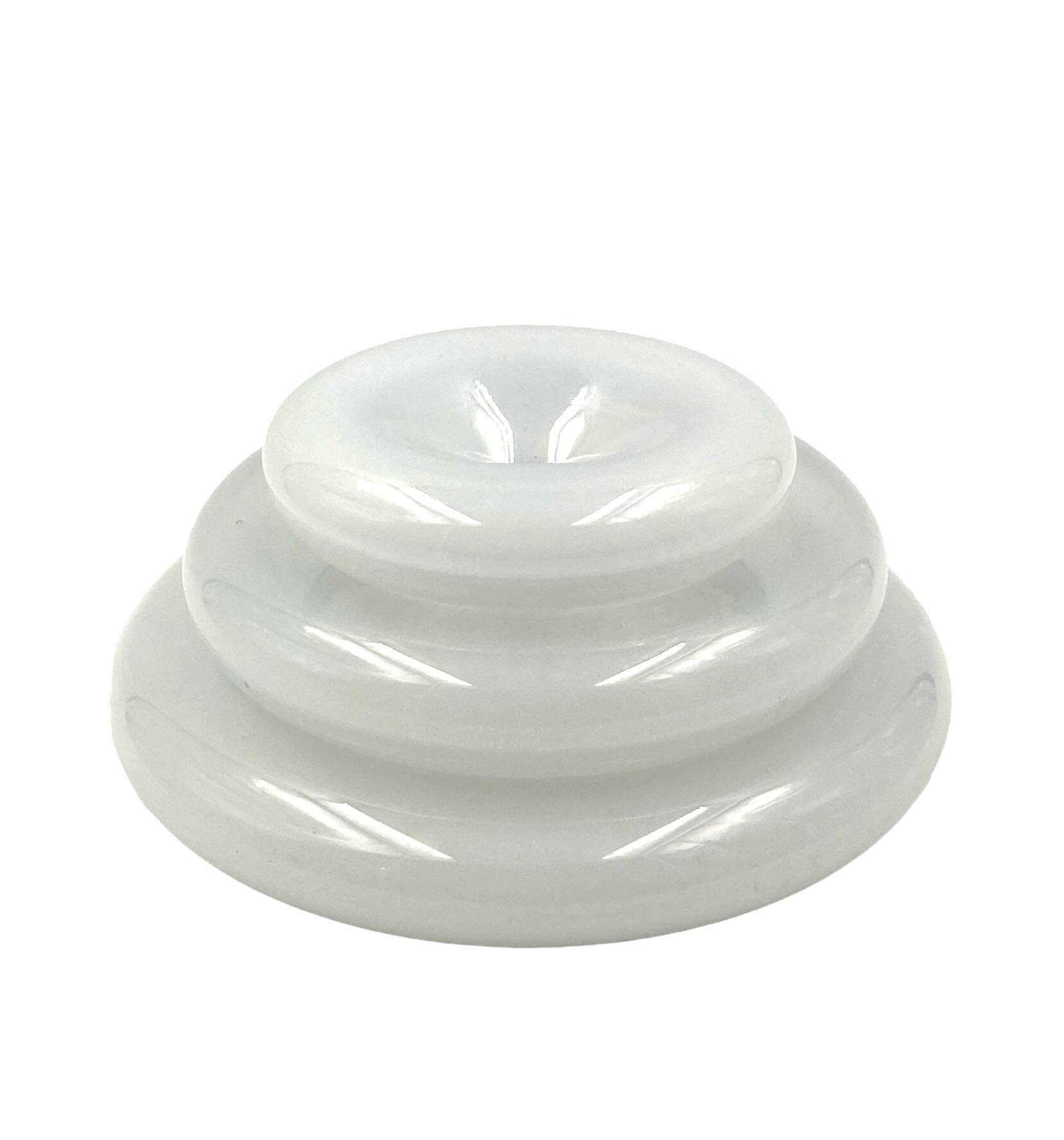 "Pomeri" cloudy crystal centerpiece / vide poche, Eleonore Peduzzi Riva, Vistosi Murano Italy, 1972