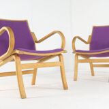 Fauteuils Vejle en tissu violet