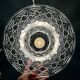 Vintage molded glass lampshade pendant light - tableware collection -