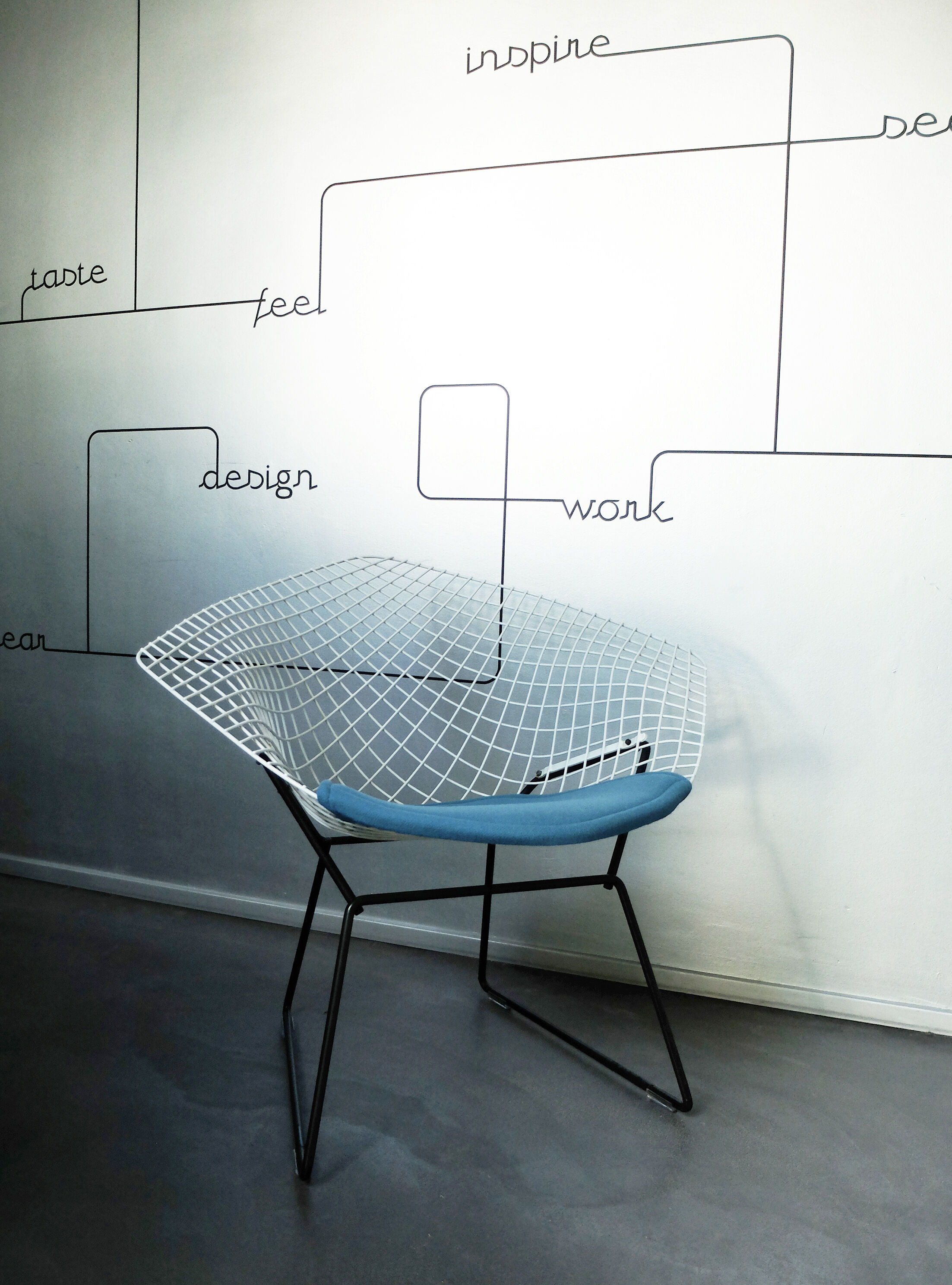 Fauteuil Diamond chair 421 par Harry Bertoia pour Knoll