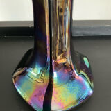 Vintage vase in iridescent ceramic 70s