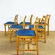 6 chaises scandinave en chêne 1960