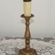 French Vintage Brass Table Lamp With Cream Fringed Shade 5567