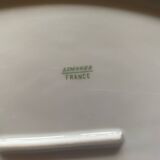 2 plats de service et 1 saucière en porcelaine ancienne de Limoges