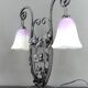 Important Wrought Iron Double-Headed Lamp by Schneider, Art Deco, c. 1920