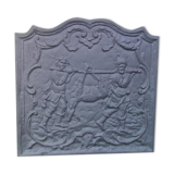 Stern Art Foundry Cast Fireplace Plate Hunting Back