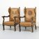 Set of Two Antique Leather Armchairs