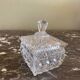Chiseled glass sugar bowl