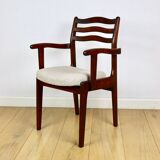 Office chairs vintage beige boucle - set of 3